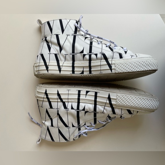 Valentino high top white and black sneaker Sz 43 - Picture 5 of 9